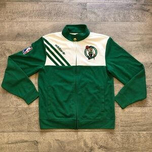 Vintage 90s Adidas NBA Boston Celtics Track Top Jacket Sweatshirt Adults Size M